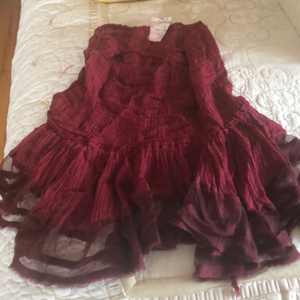 Free people lace strapless top with lace bottom.